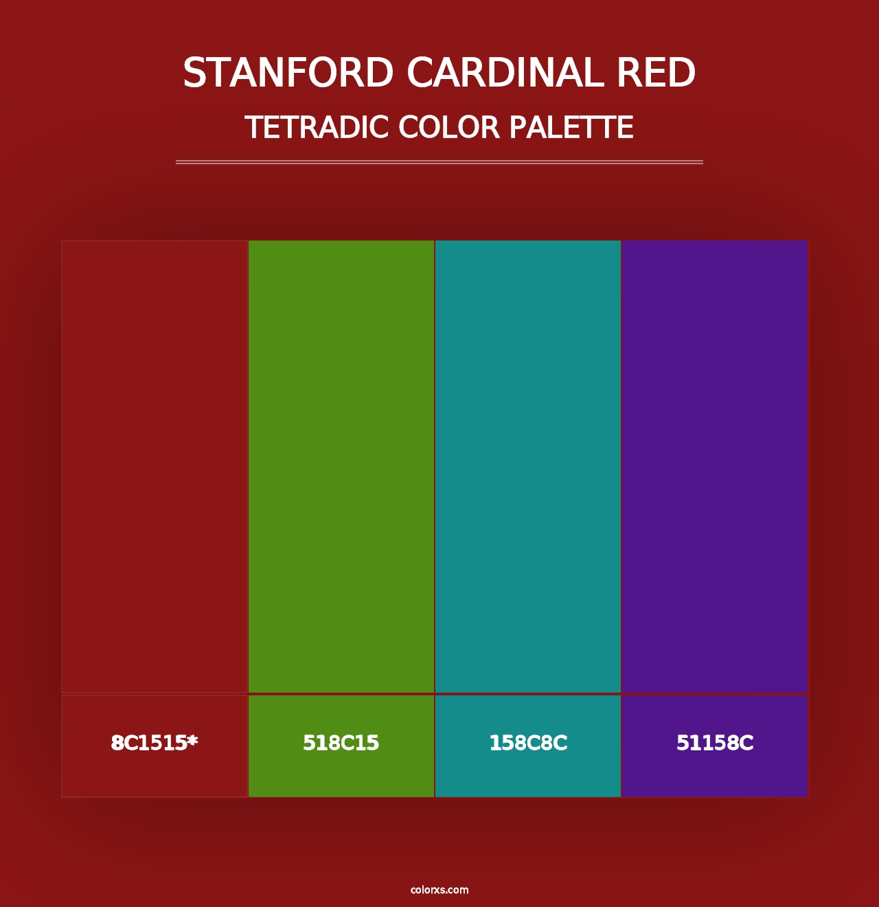 Stanford Cardinal Red - Tetradic Color Palette