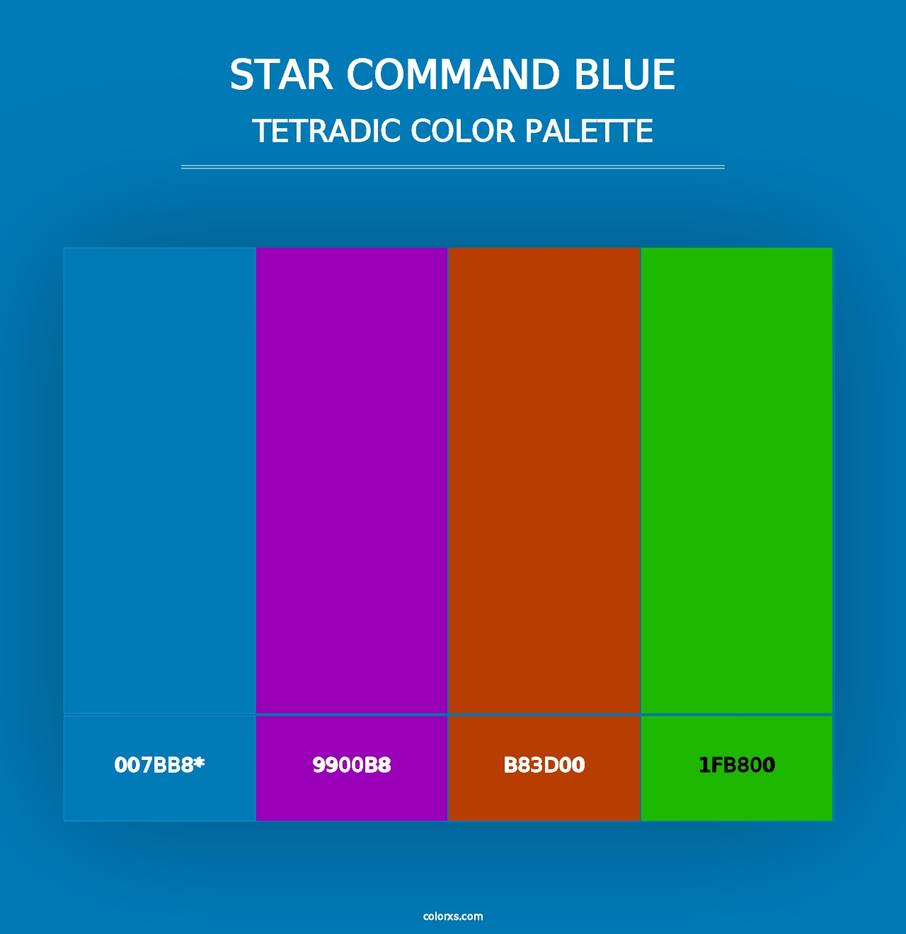 Star Command Blue - Tetradic Color Palette