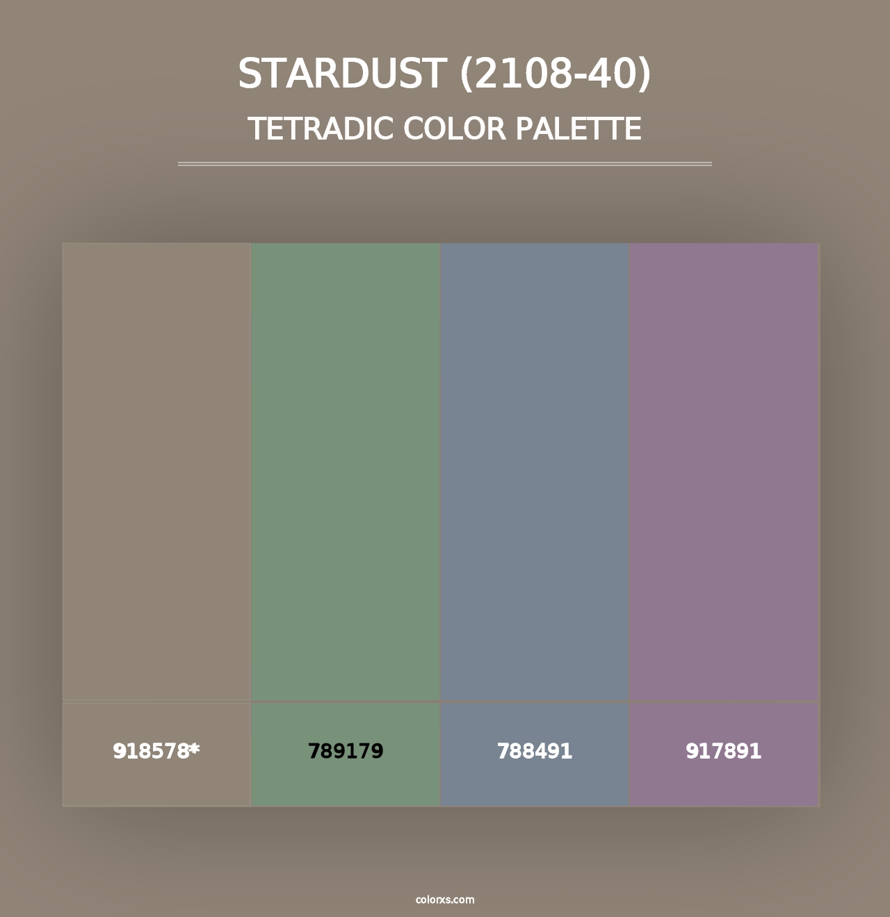 Stardust (2108-40) - Tetradic Color Palette