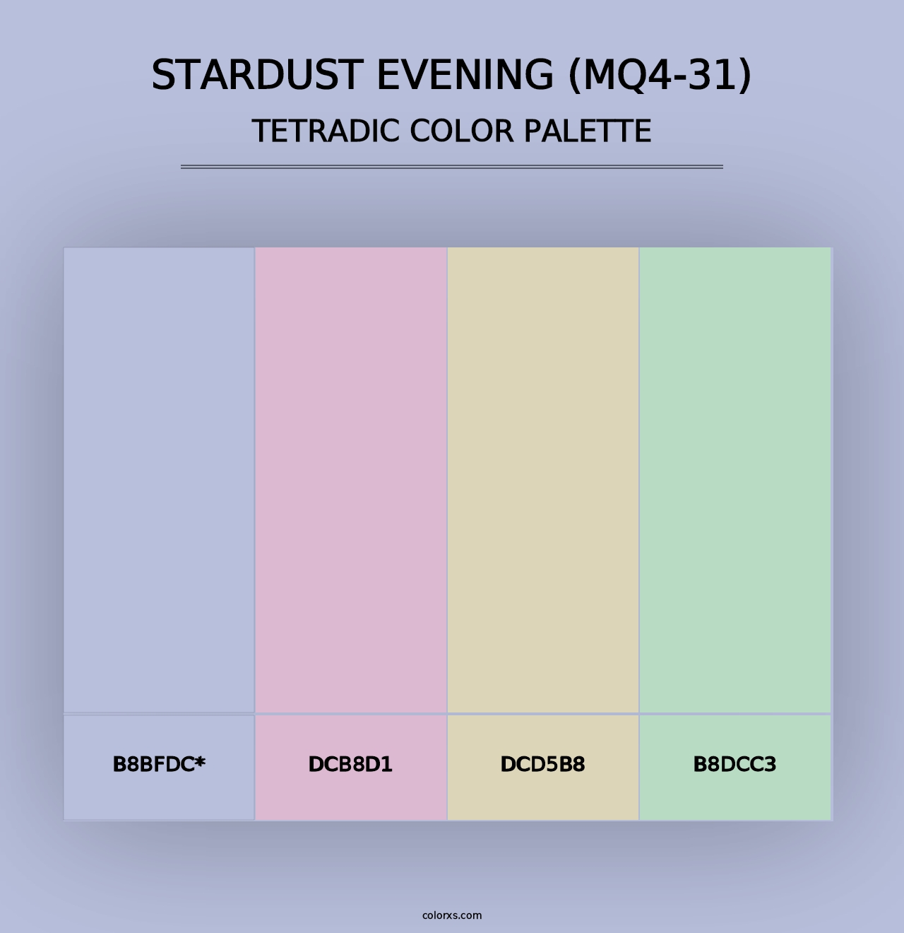 Stardust Evening (MQ4-31) - Tetradic Color Palette