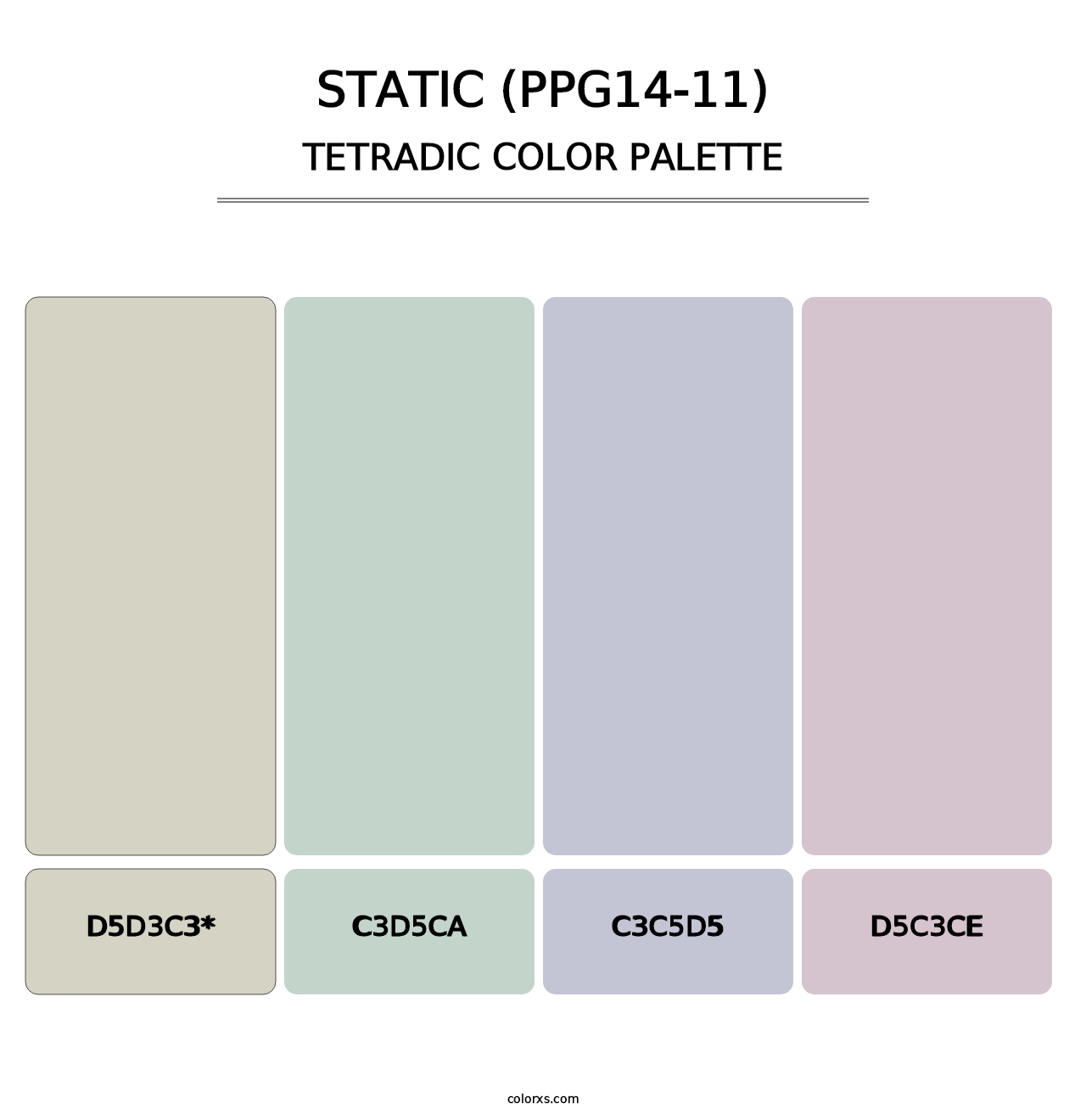 Static (PPG14-11) - Tetradic Color Palette