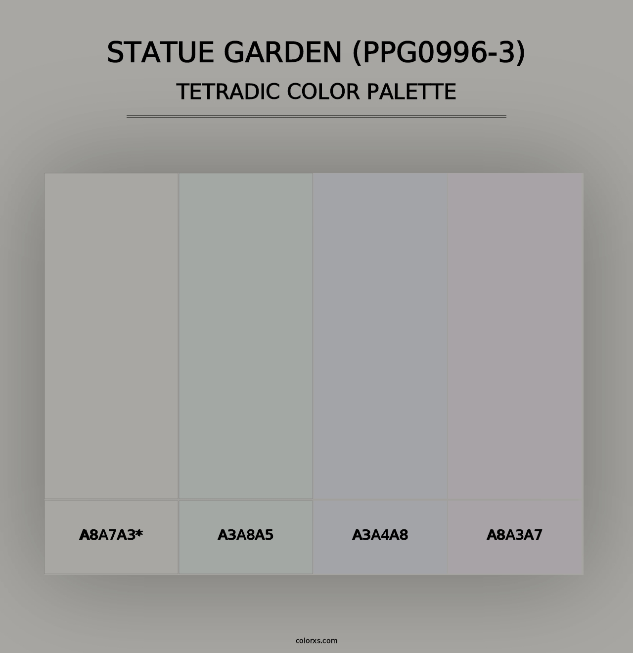 Statue Garden (PPG0996-3) - Tetradic Color Palette