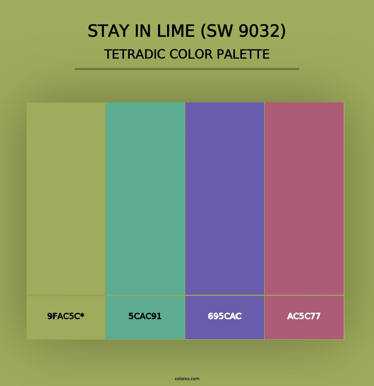 Stay in Lime (SW 9032) - Tetradic Color Palette