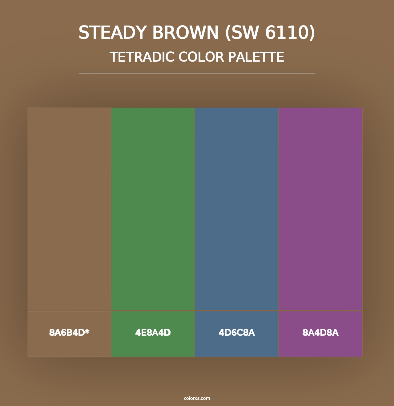 Steady Brown (SW 6110) - Tetradic Color Palette