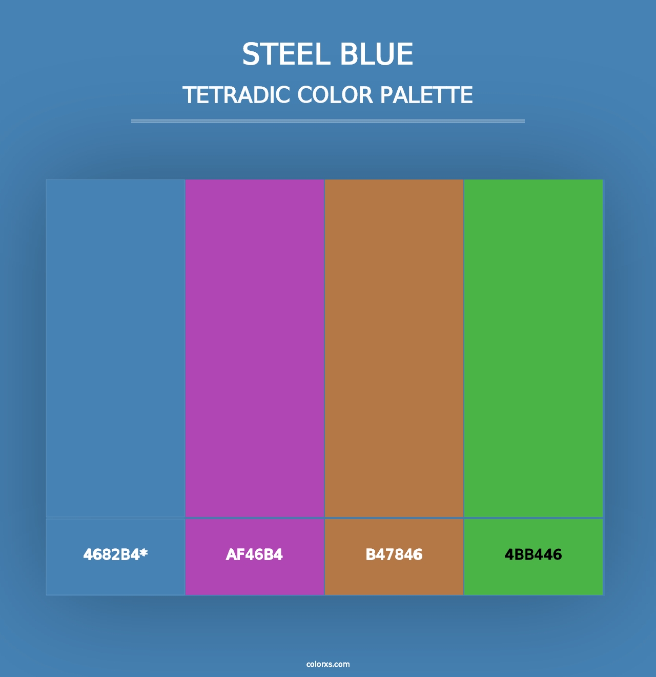 Steel Blue - Tetradic Color Palette