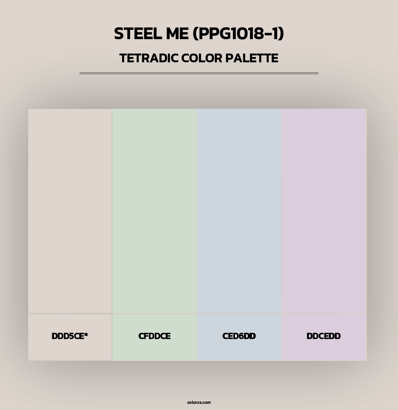 Steel Me (PPG1018-1) - Tetradic Color Palette