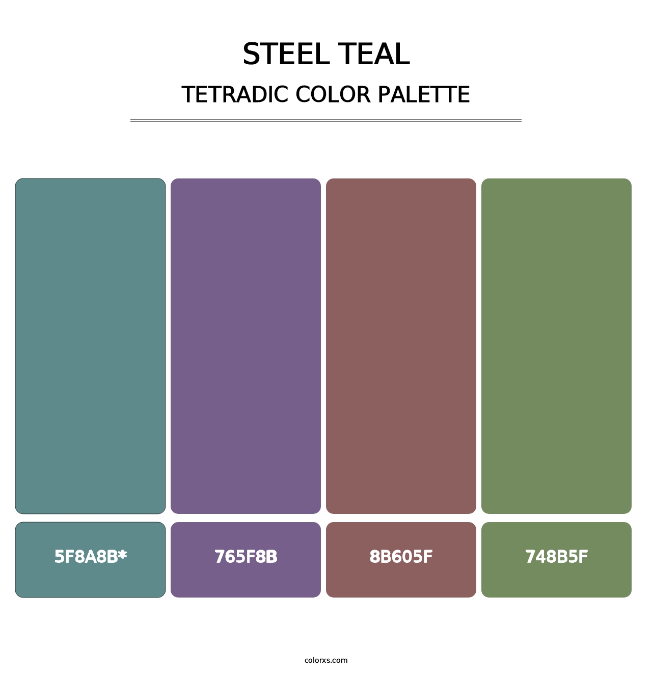 Steel Teal - Tetradic Color Palette