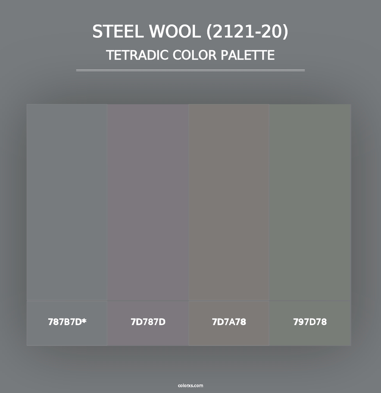 Steel Wool (2121-20) - Tetradic Color Palette