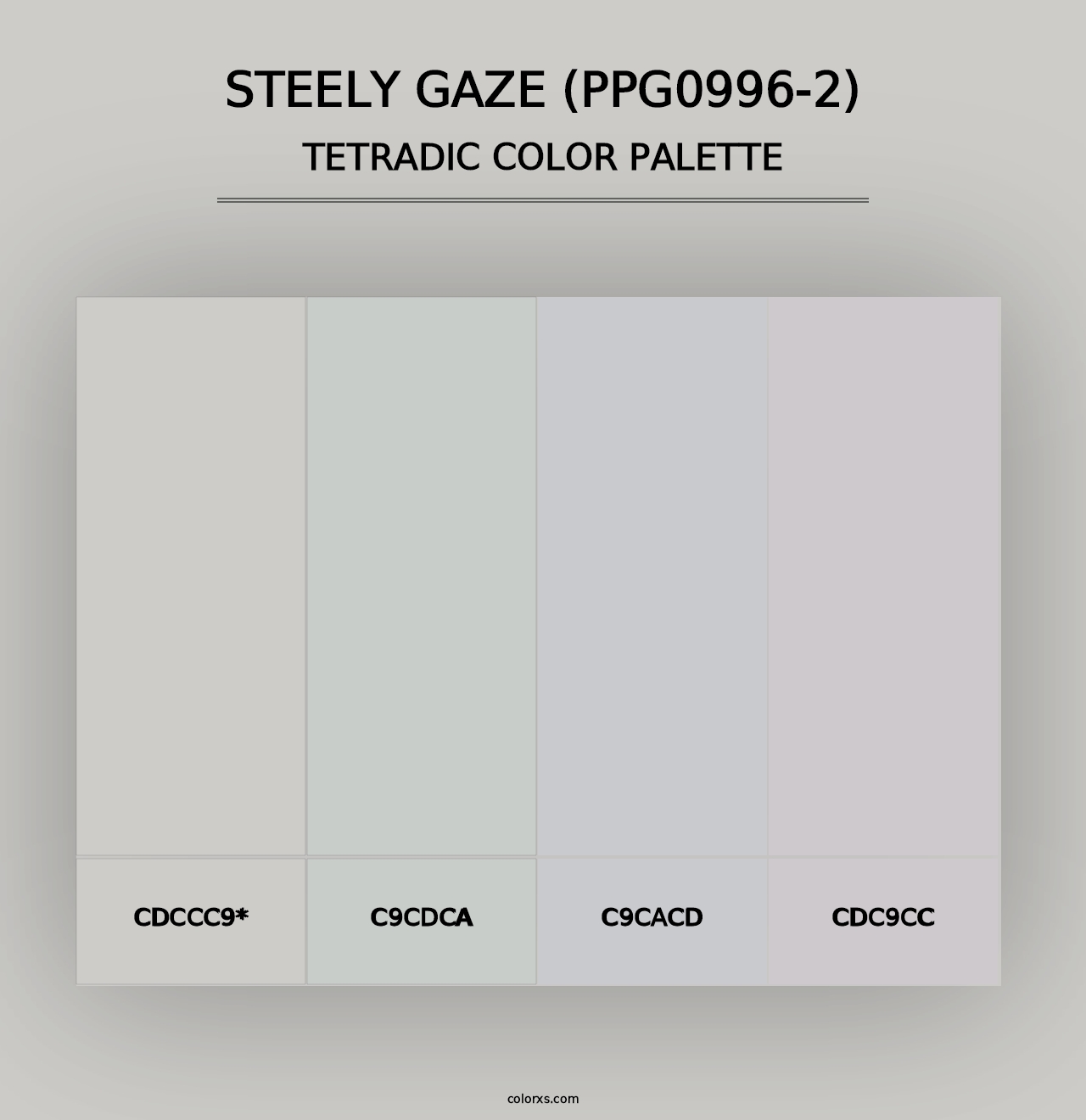 Steely Gaze (PPG0996-2) - Tetradic Color Palette