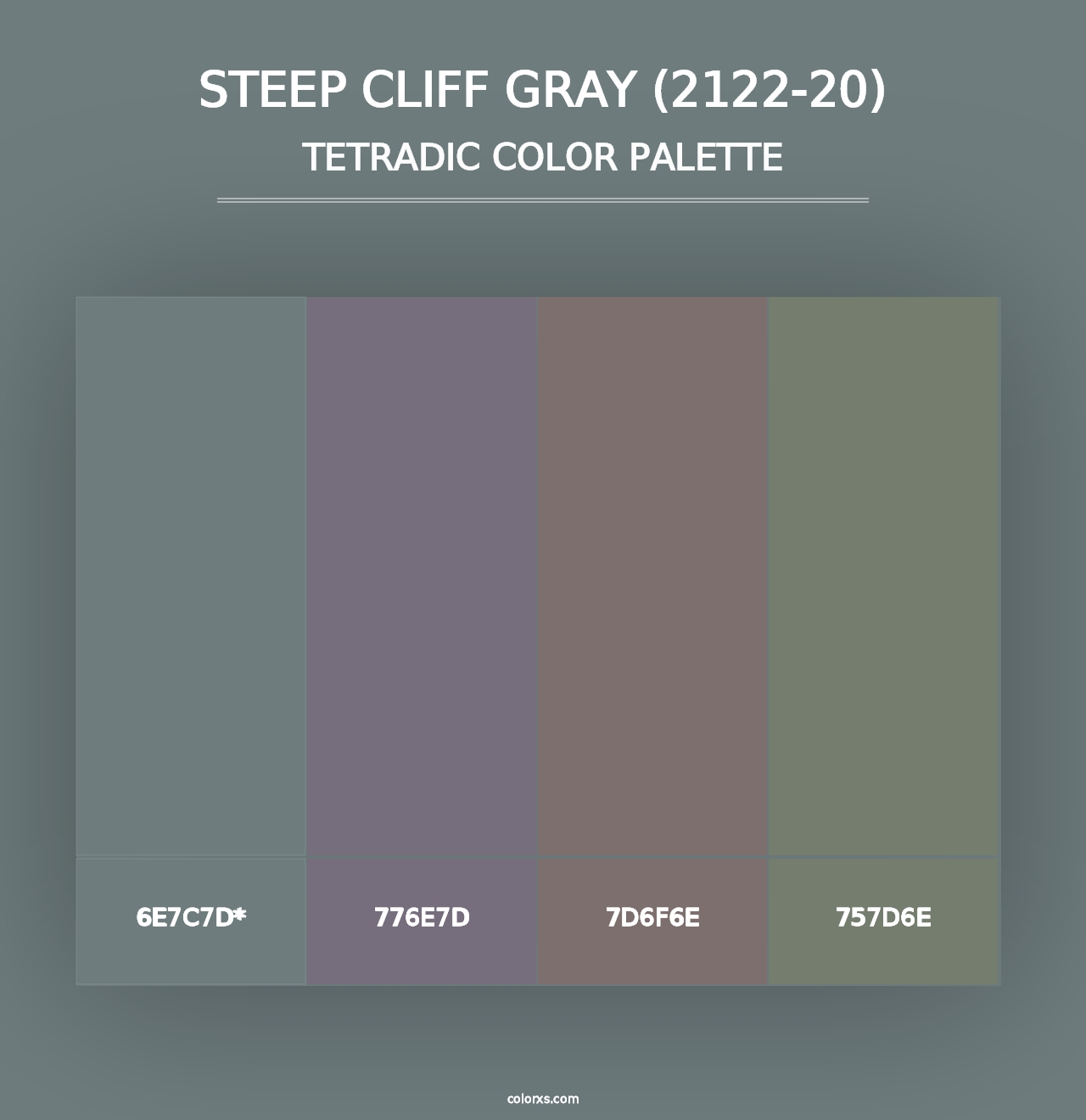 Steep Cliff Gray (2122-20) - Tetradic Color Palette