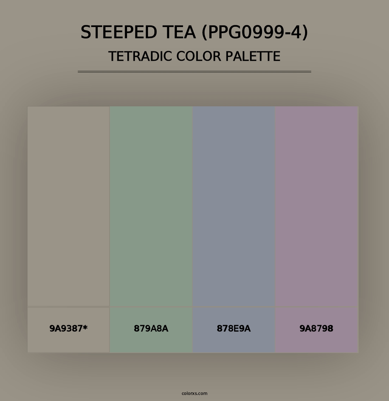 Steeped Tea (PPG0999-4) - Tetradic Color Palette