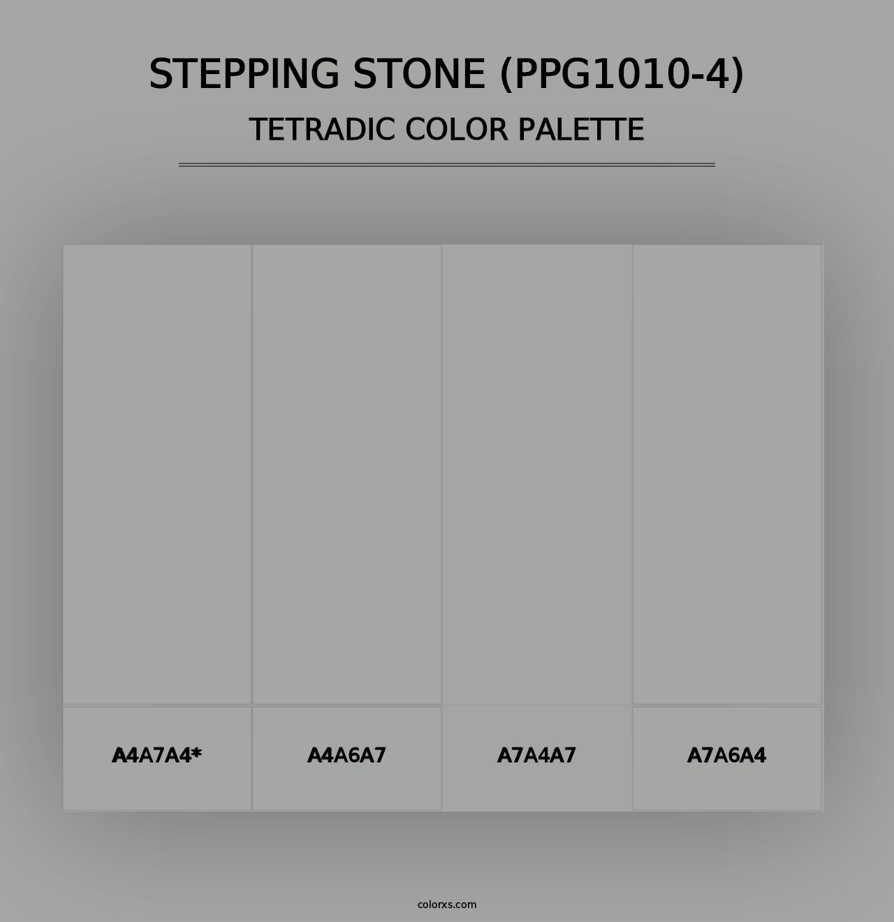 Stepping Stone (PPG1010-4) - Tetradic Color Palette