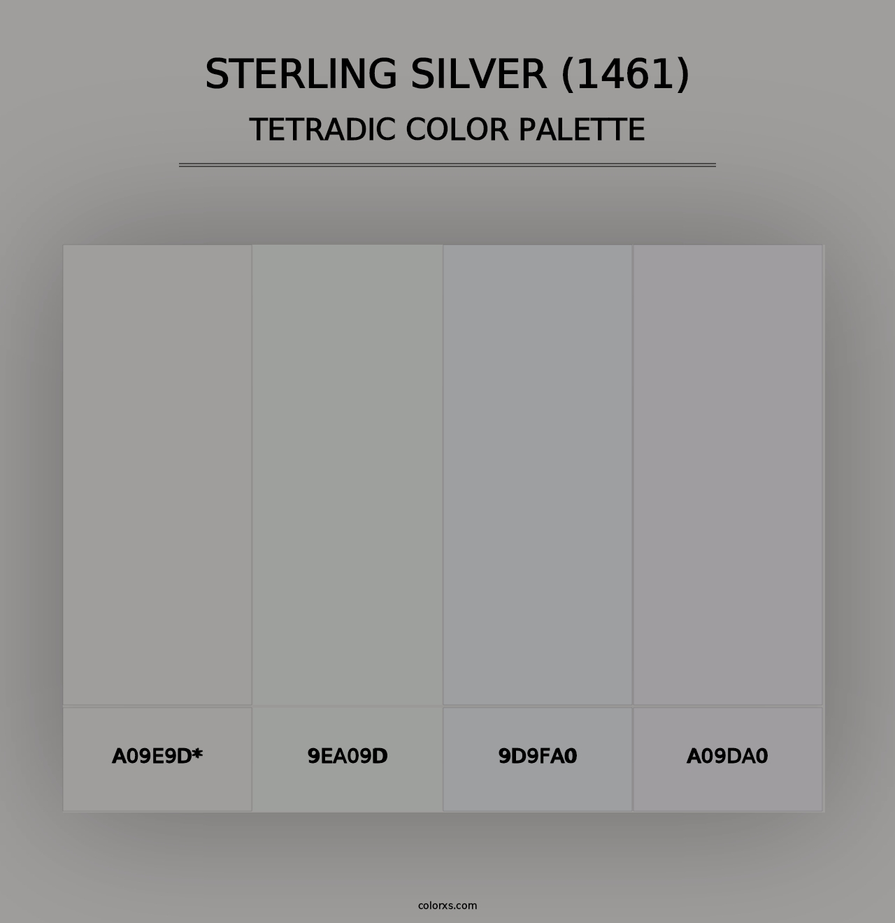 Sterling Silver (1461) - Tetradic Color Palette