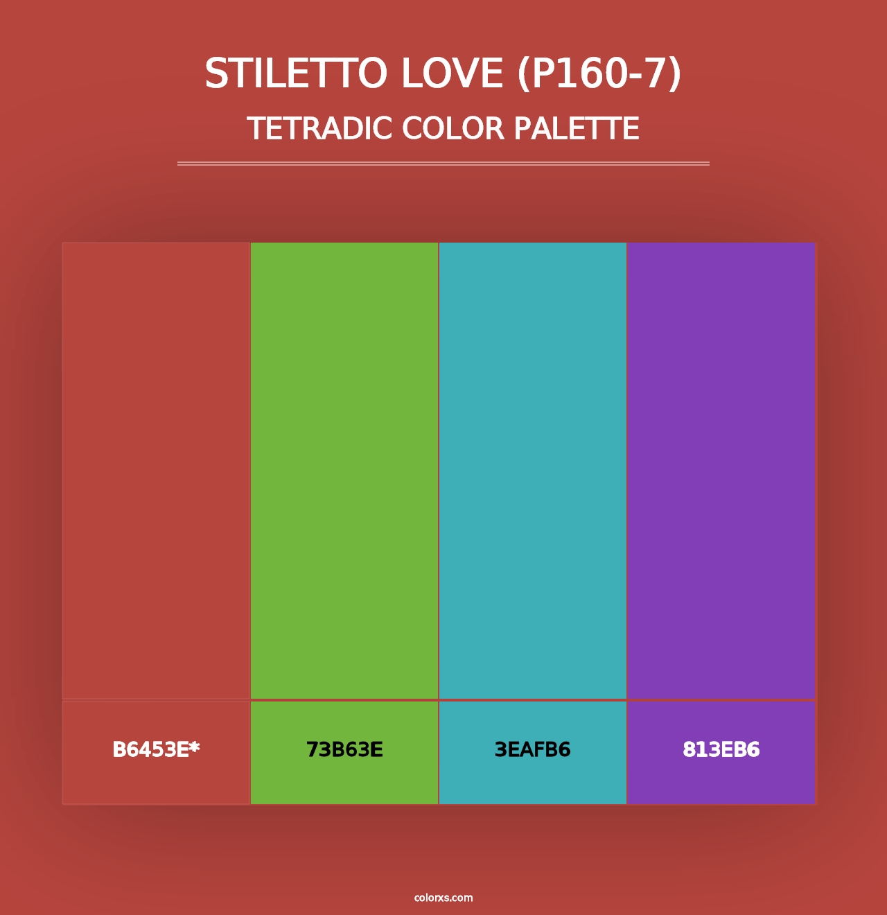 Stiletto Love (P160-7) - Tetradic Color Palette