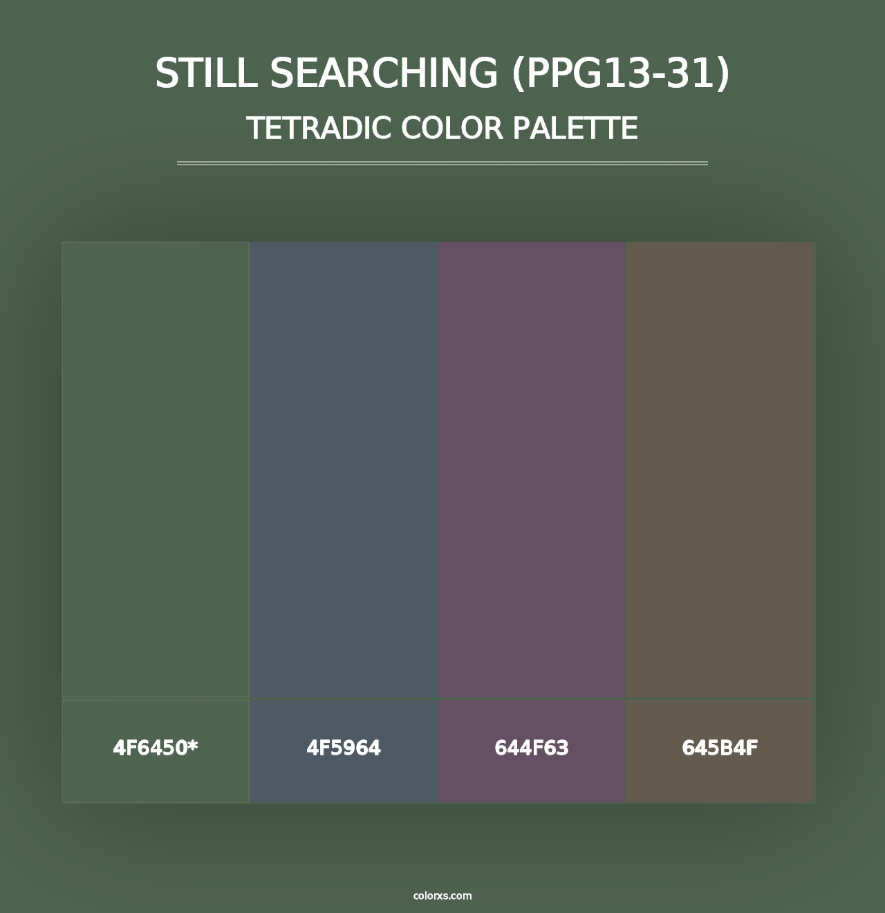 Still Searching (PPG13-31) - Tetradic Color Palette