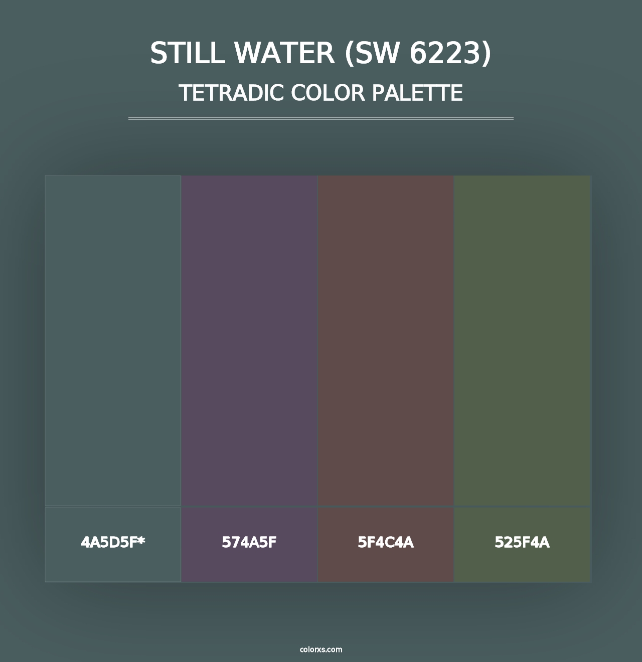 Still Water (SW 6223) - Tetradic Color Palette