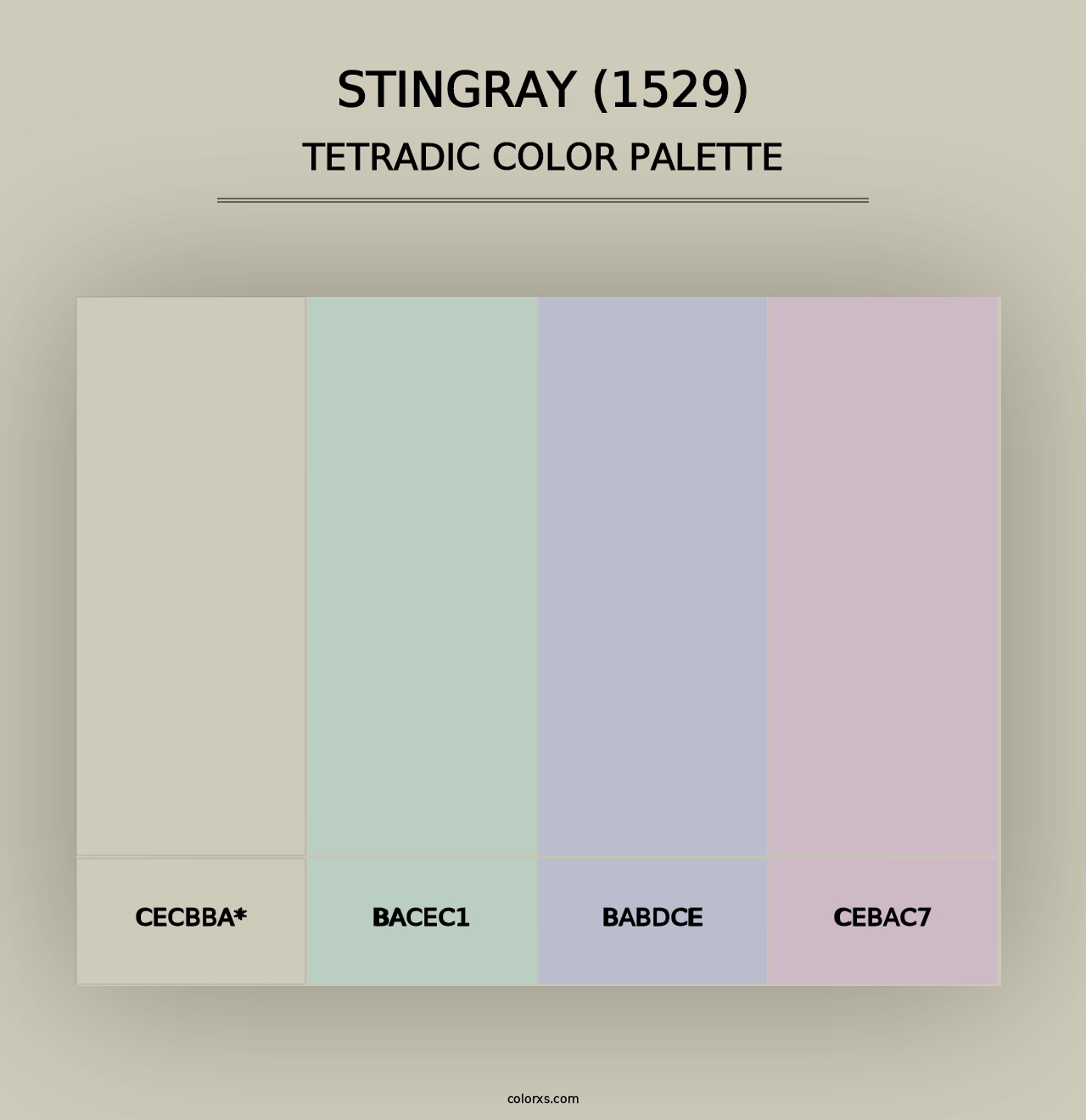 Stingray (1529) - Tetradic Color Palette