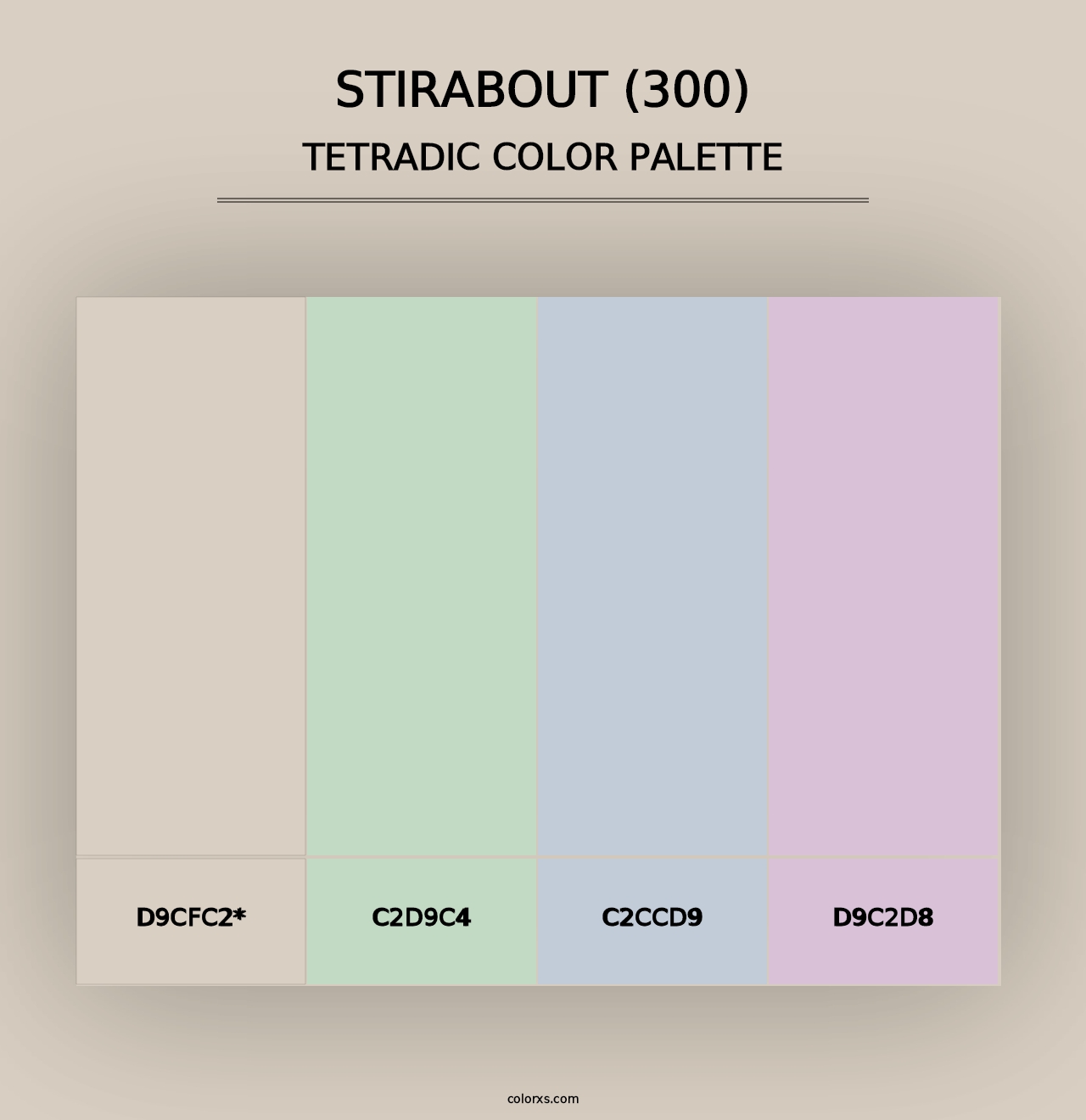 Stirabout (300) - Tetradic Color Palette