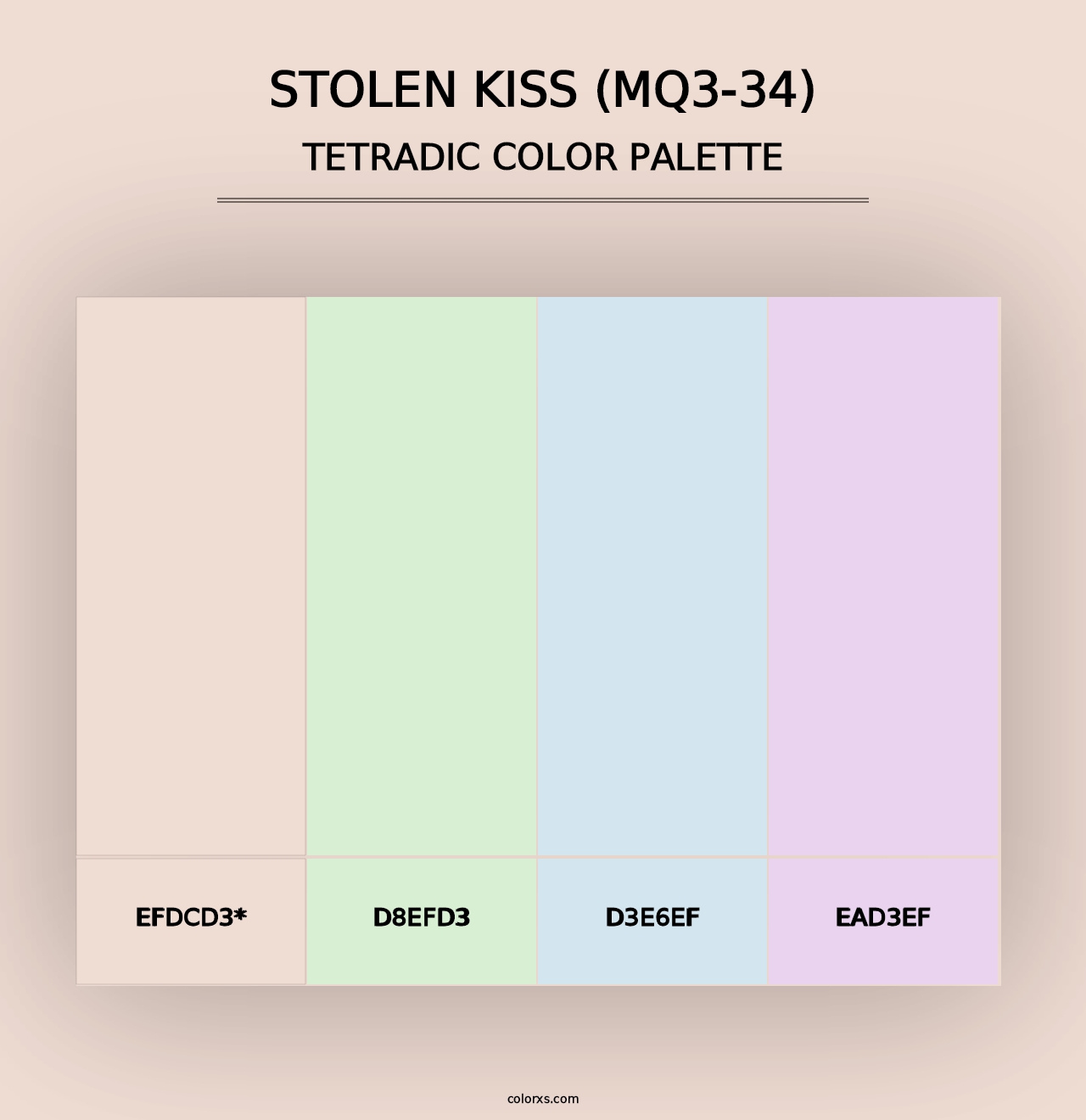 Stolen Kiss (MQ3-34) - Tetradic Color Palette