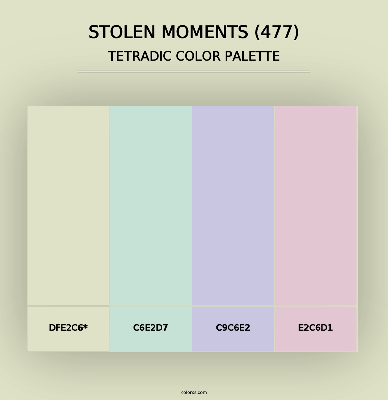 Stolen Moments (477) - Tetradic Color Palette