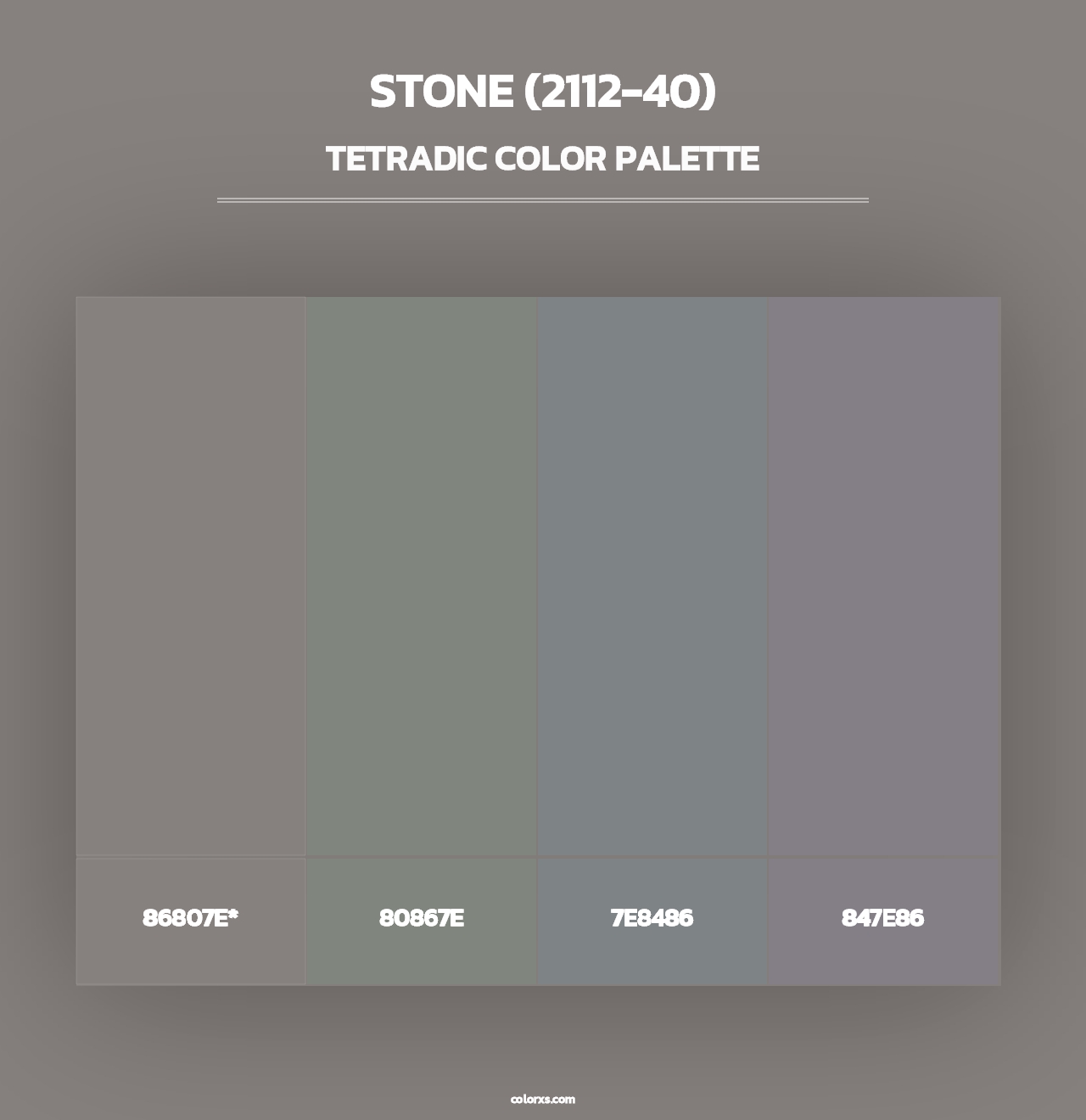 Stone (2112-40) - Tetradic Color Palette