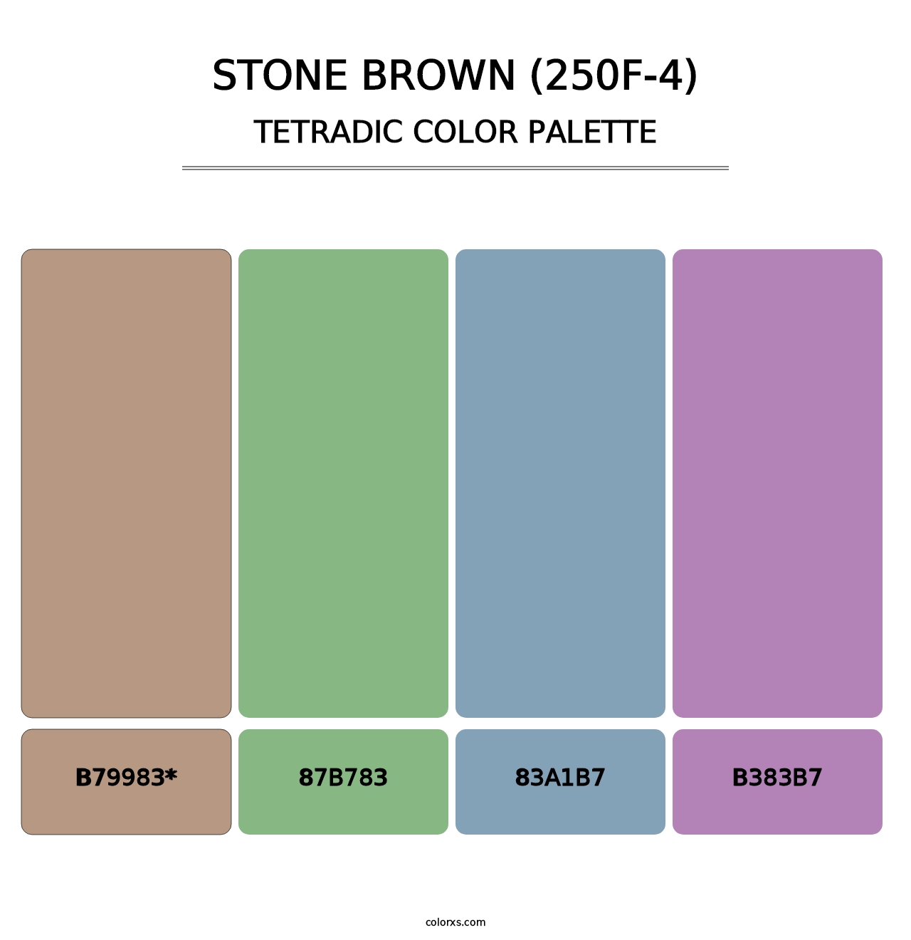 Stone Brown (250F-4) - Tetradic Color Palette
