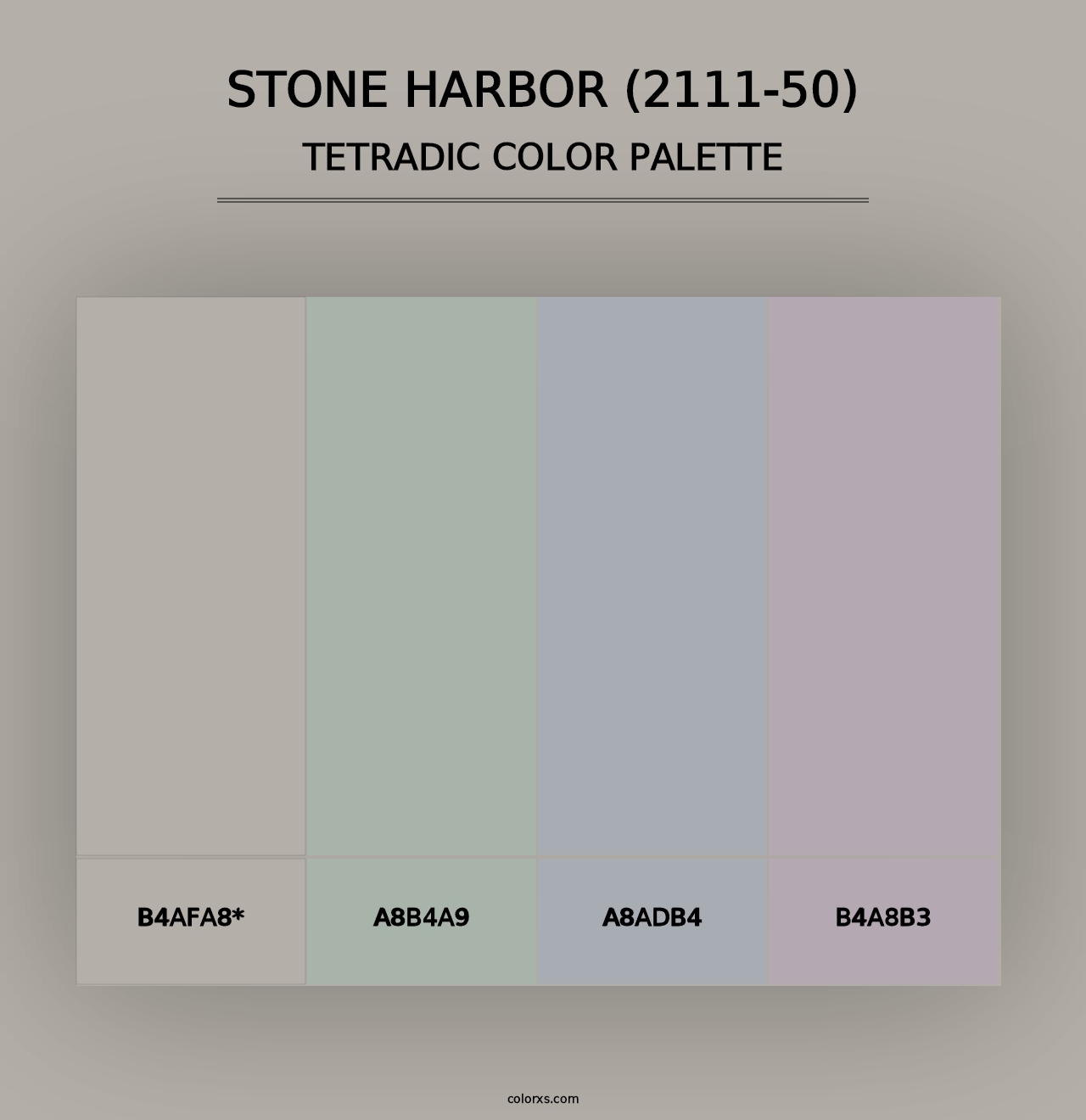 Stone Harbor (2111-50) - Tetradic Color Palette