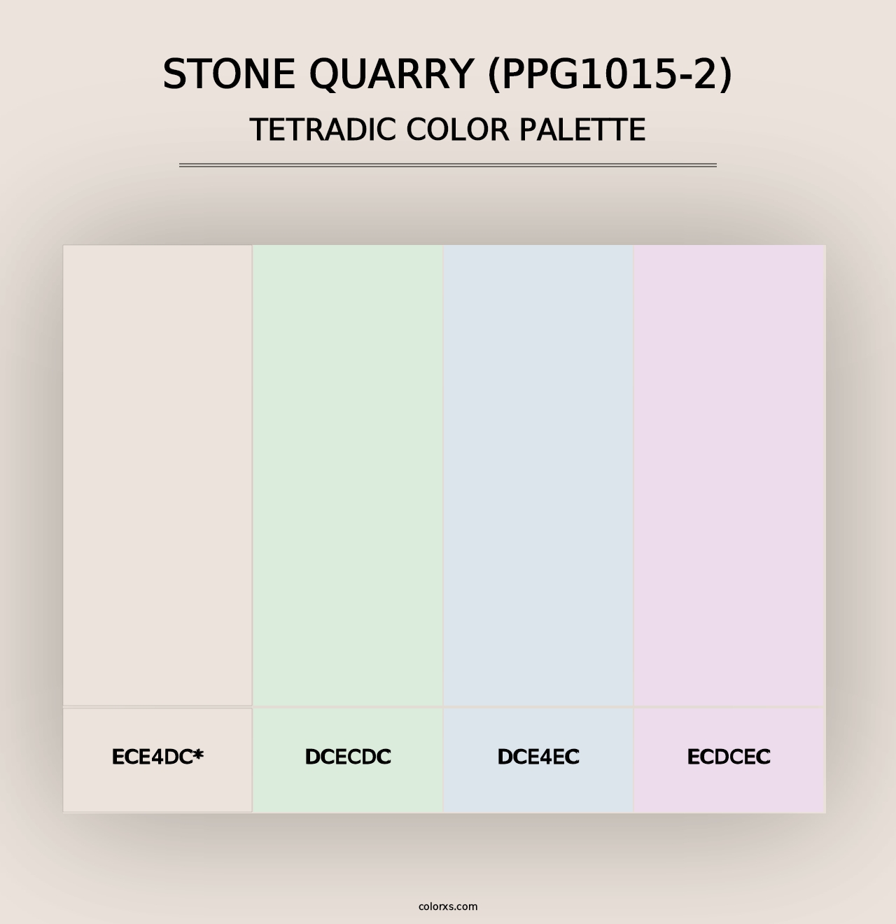 Stone Quarry (PPG1015-2) - Tetradic Color Palette