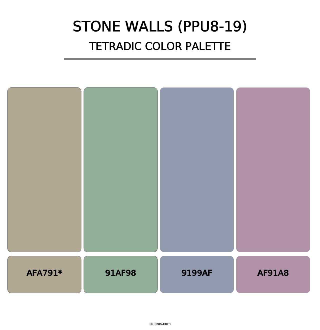 Stone Walls (PPU8-19) - Tetradic Color Palette