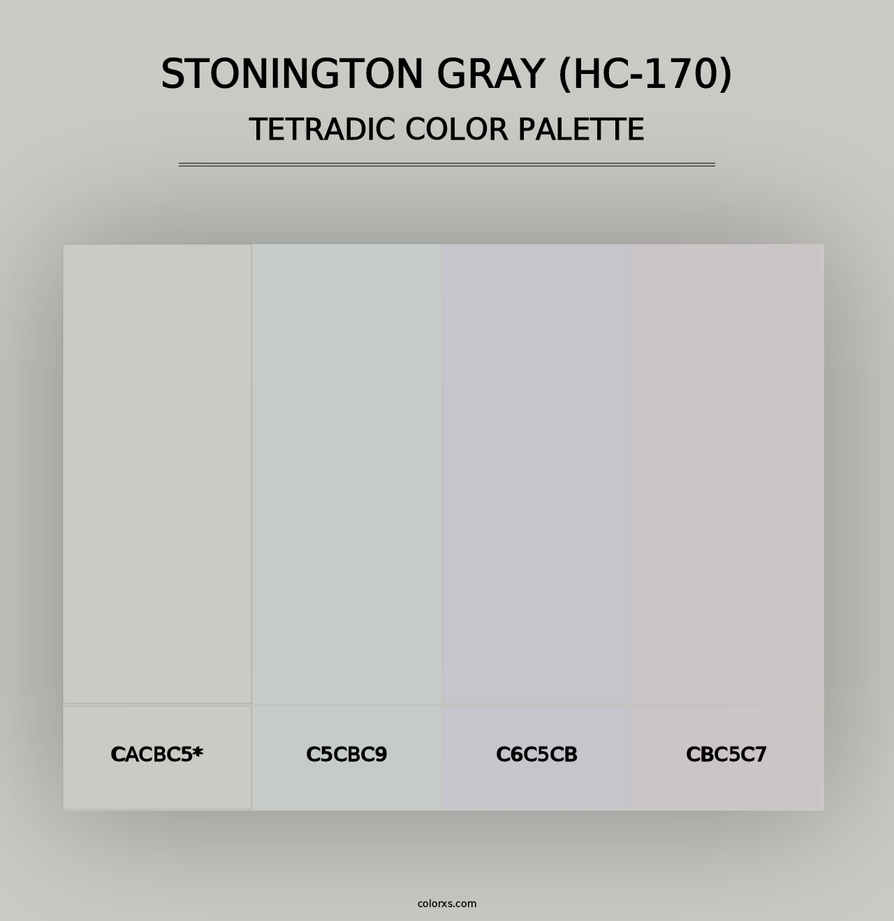 Stonington Gray (HC-170) - Tetradic Color Palette