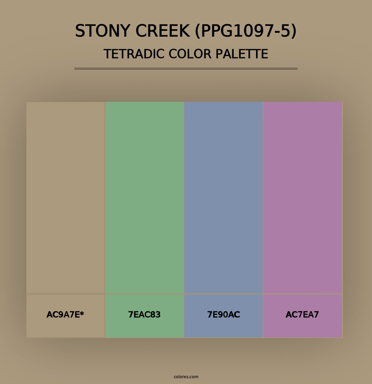 Stony Creek (PPG1097-5) - Tetradic Color Palette