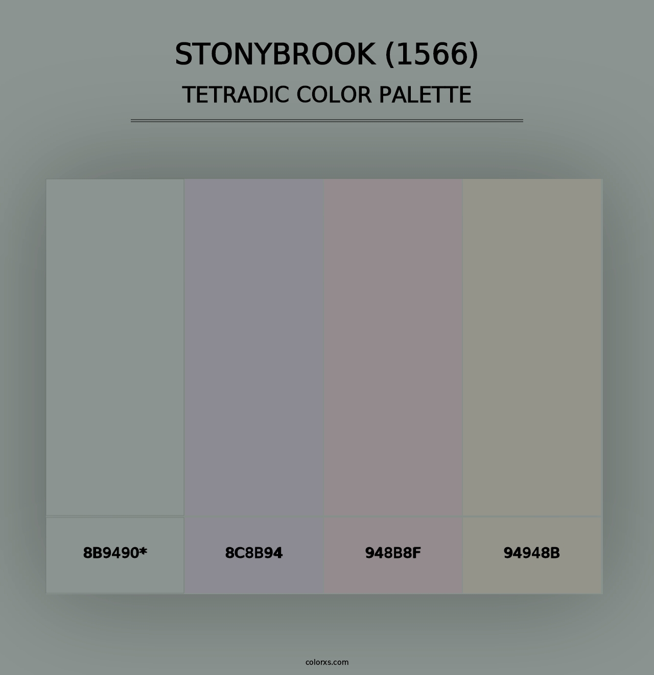 Stonybrook (1566) - Tetradic Color Palette