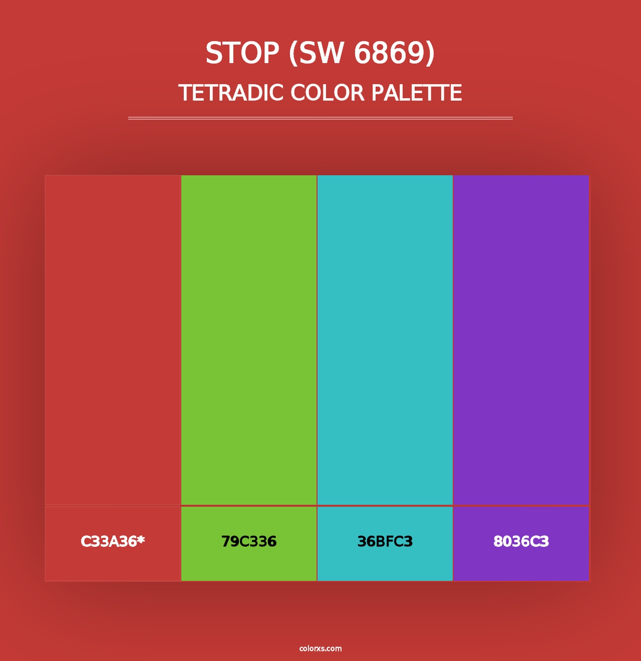 Stop (SW 6869) - Tetradic Color Palette