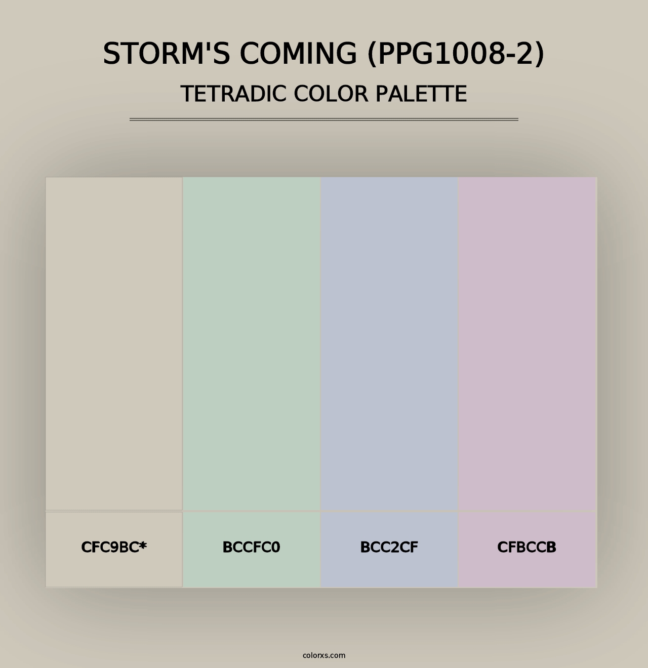 Storm's Coming (PPG1008-2) - Tetradic Color Palette