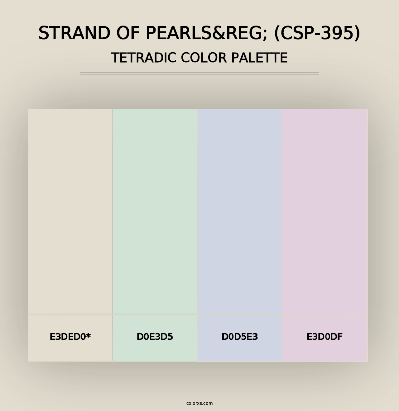 Strand of Pearls&reg; (CSP-395) - Tetradic Color Palette