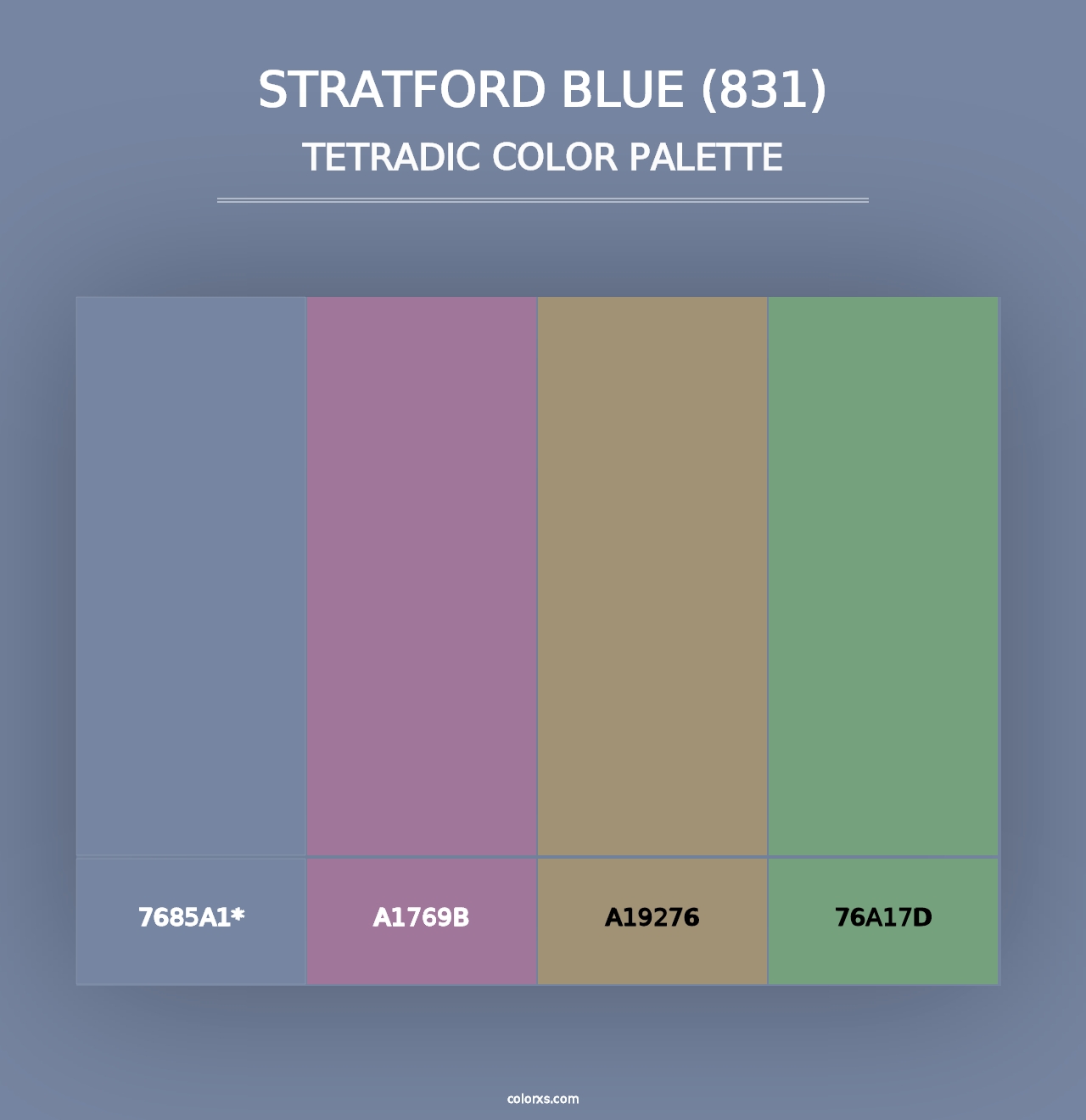 Stratford Blue (831) - Tetradic Color Palette