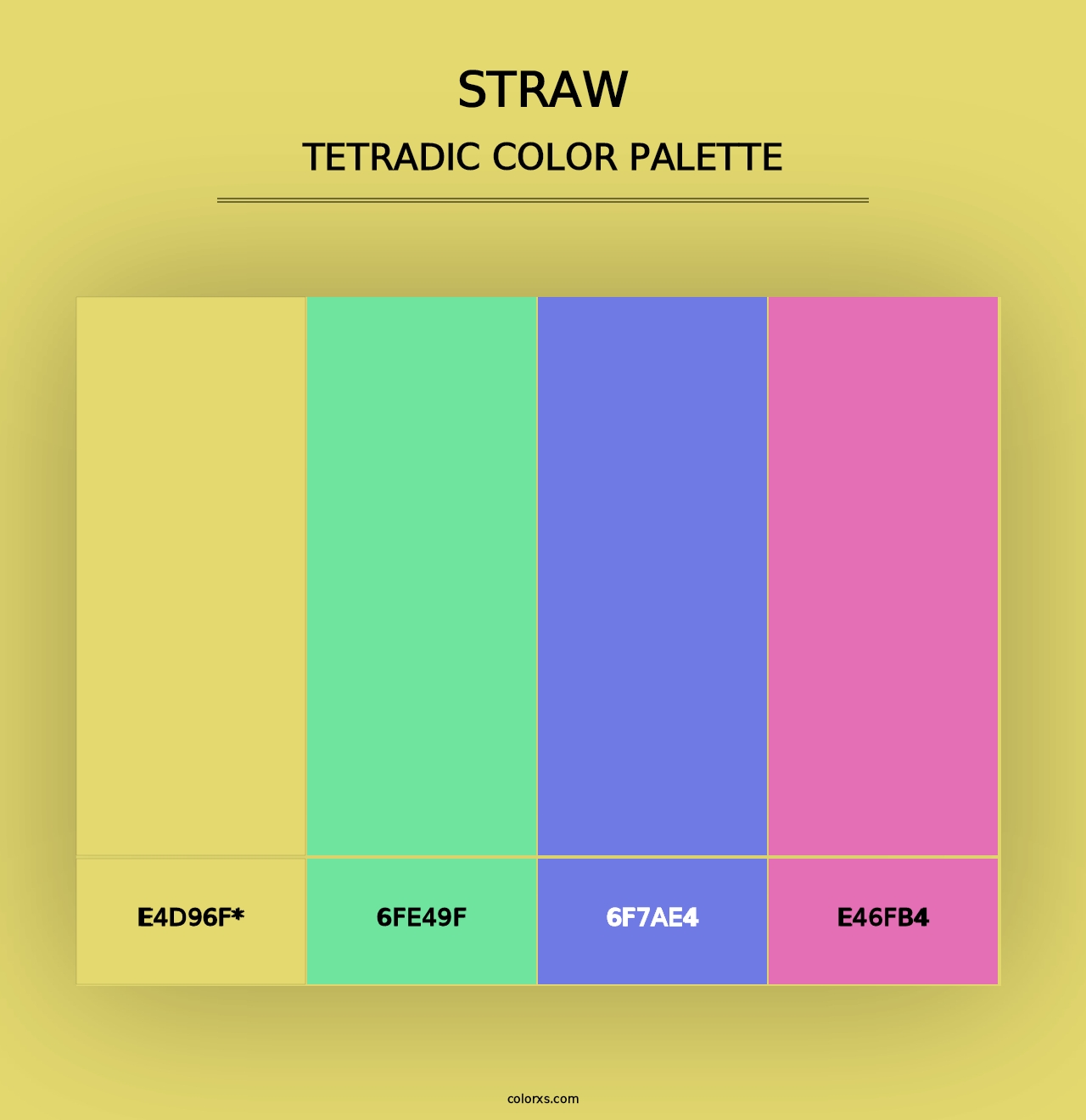 Straw - Tetradic Color Palette