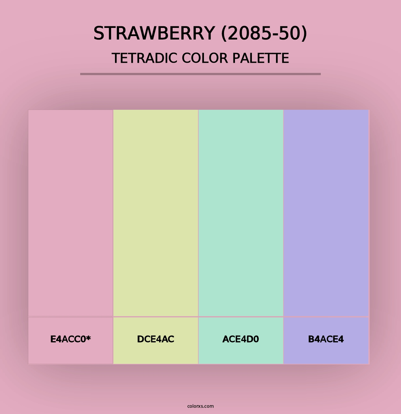 Strawberry (2085-50) - Tetradic Color Palette