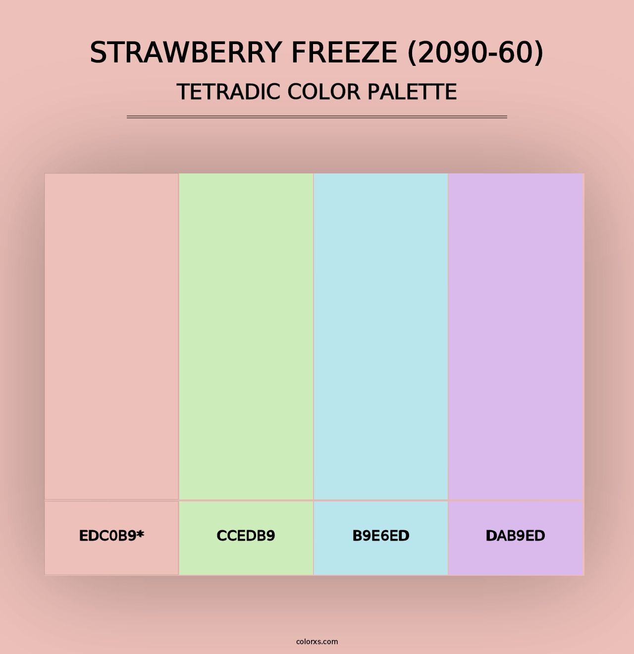 Strawberry Freeze (2090-60) - Tetradic Color Palette