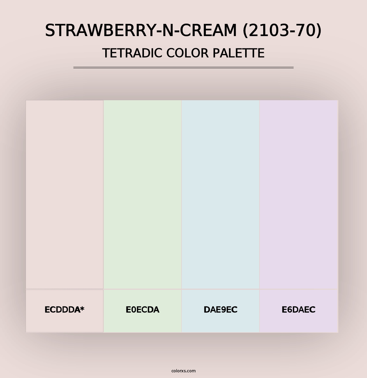 Strawberry-n-Cream (2103-70) - Tetradic Color Palette