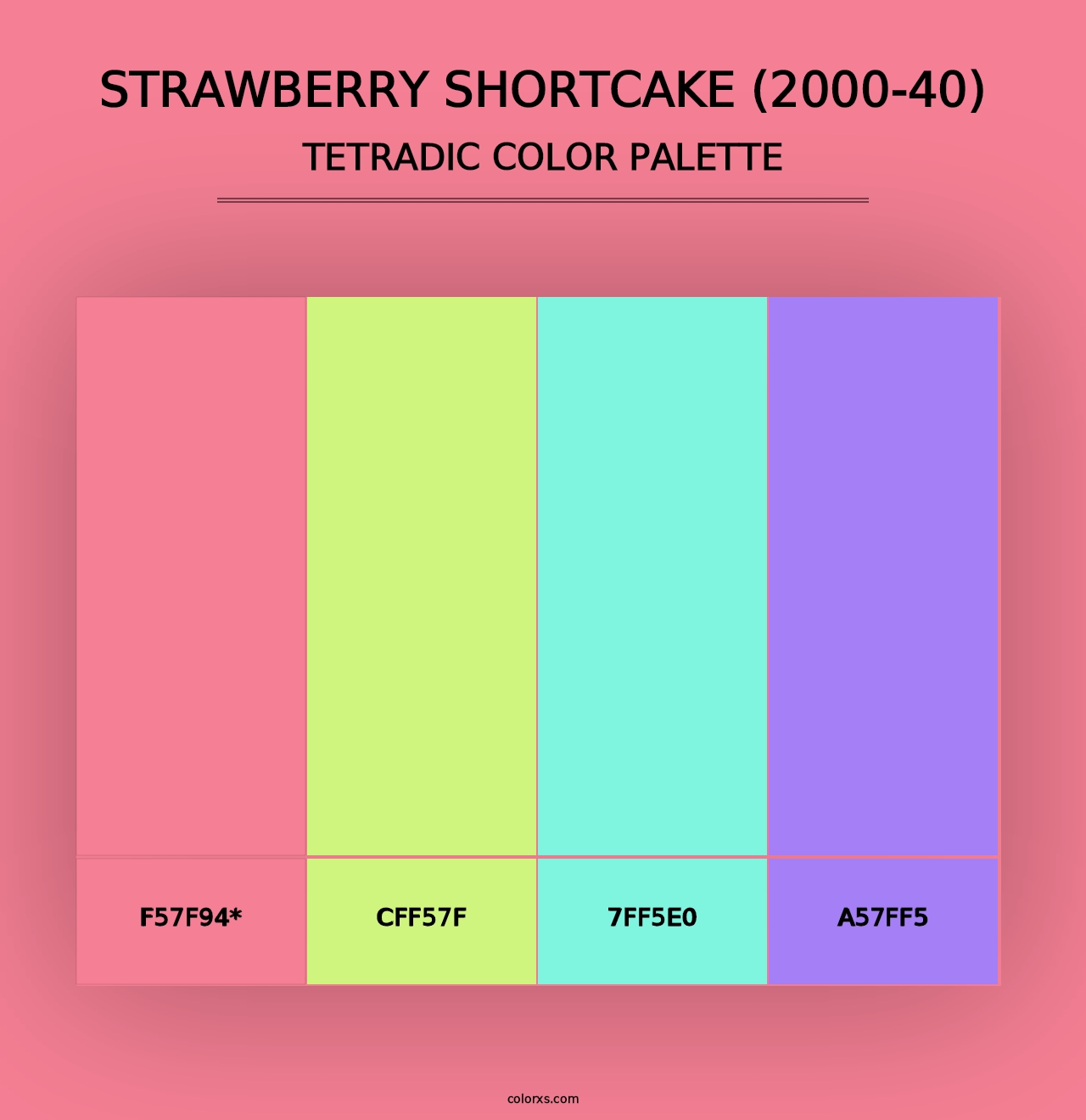 Strawberry Shortcake (2000-40) - Tetradic Color Palette