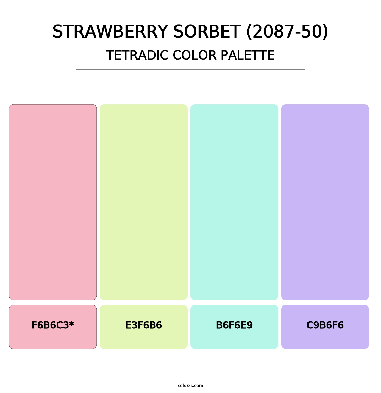 Strawberry Sorbet (2087-50) - Tetradic Color Palette