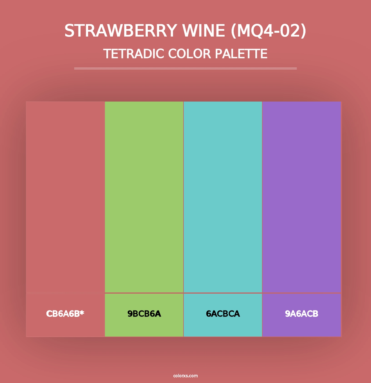 Strawberry Wine (MQ4-02) - Tetradic Color Palette