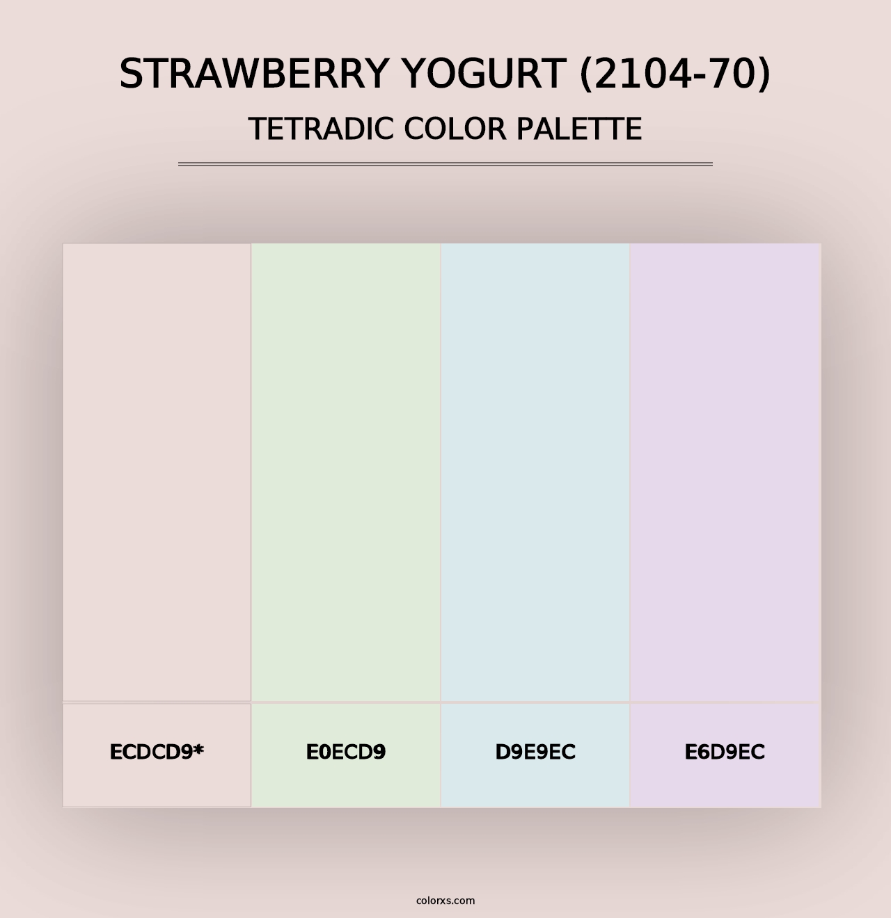 Strawberry Yogurt (2104-70) - Tetradic Color Palette