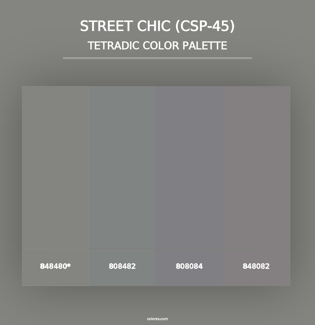 Street Chic (CSP-45) - Tetradic Color Palette