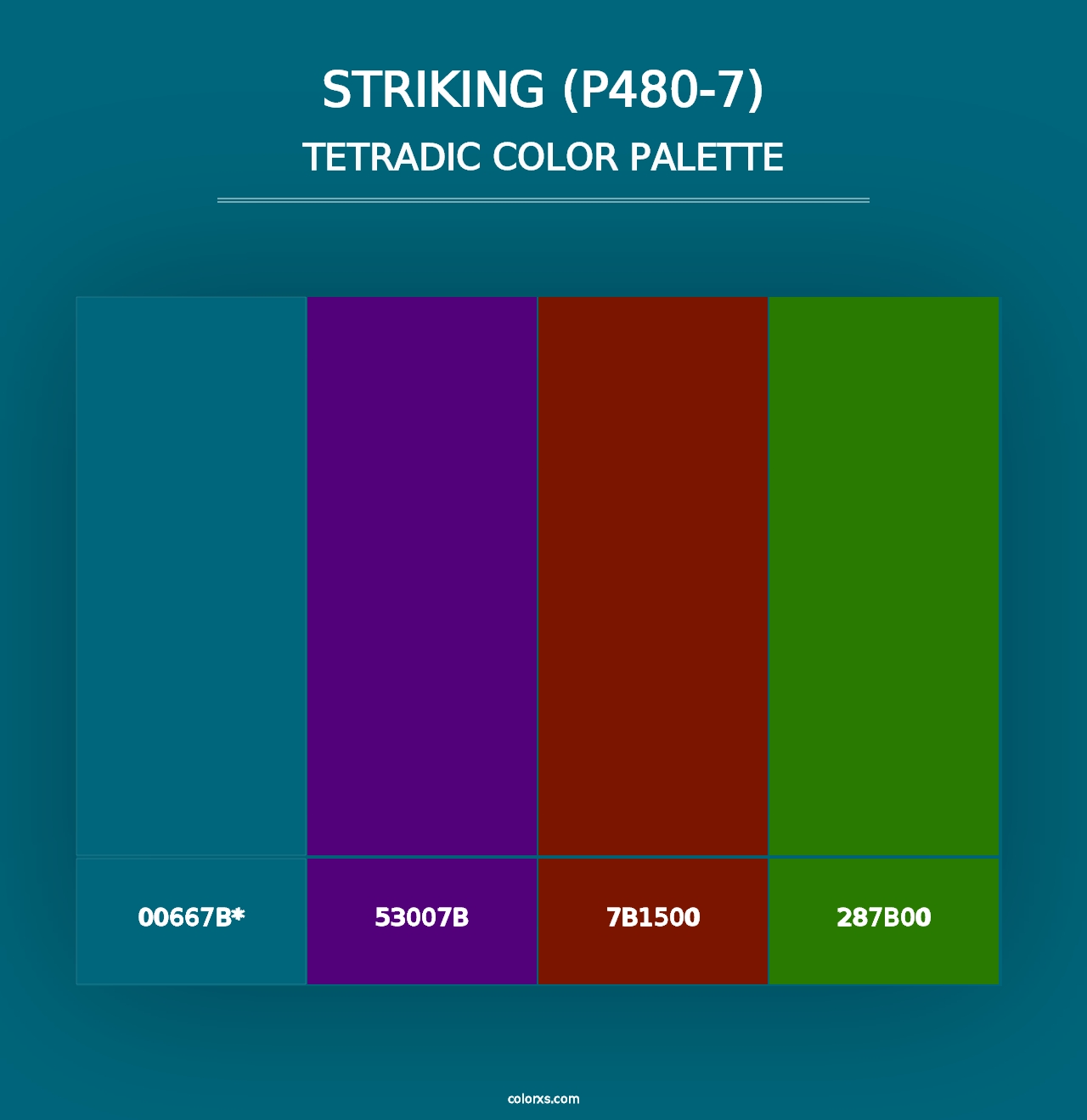 Striking (P480-7) - Tetradic Color Palette