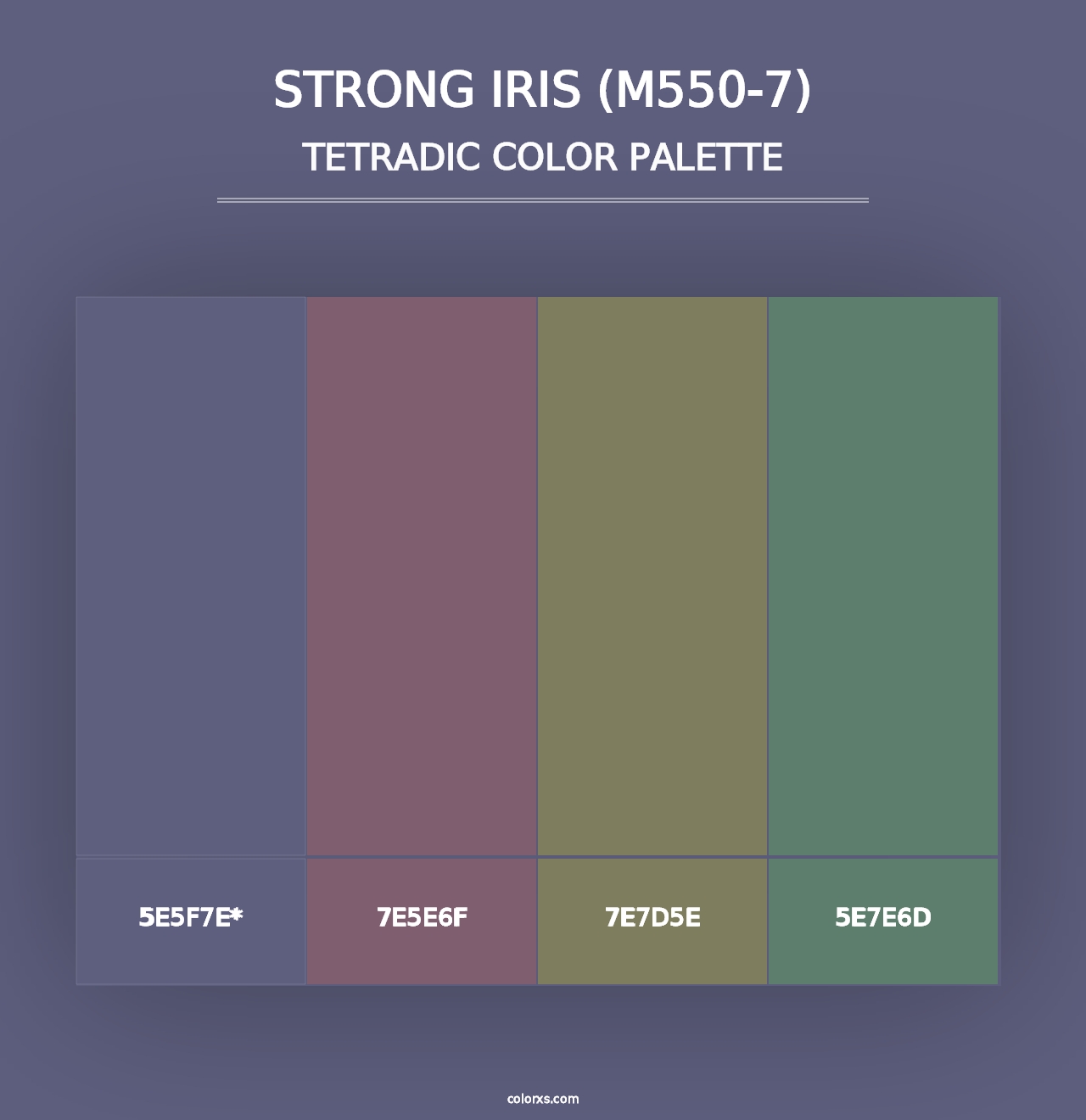 Strong Iris (M550-7) - Tetradic Color Palette