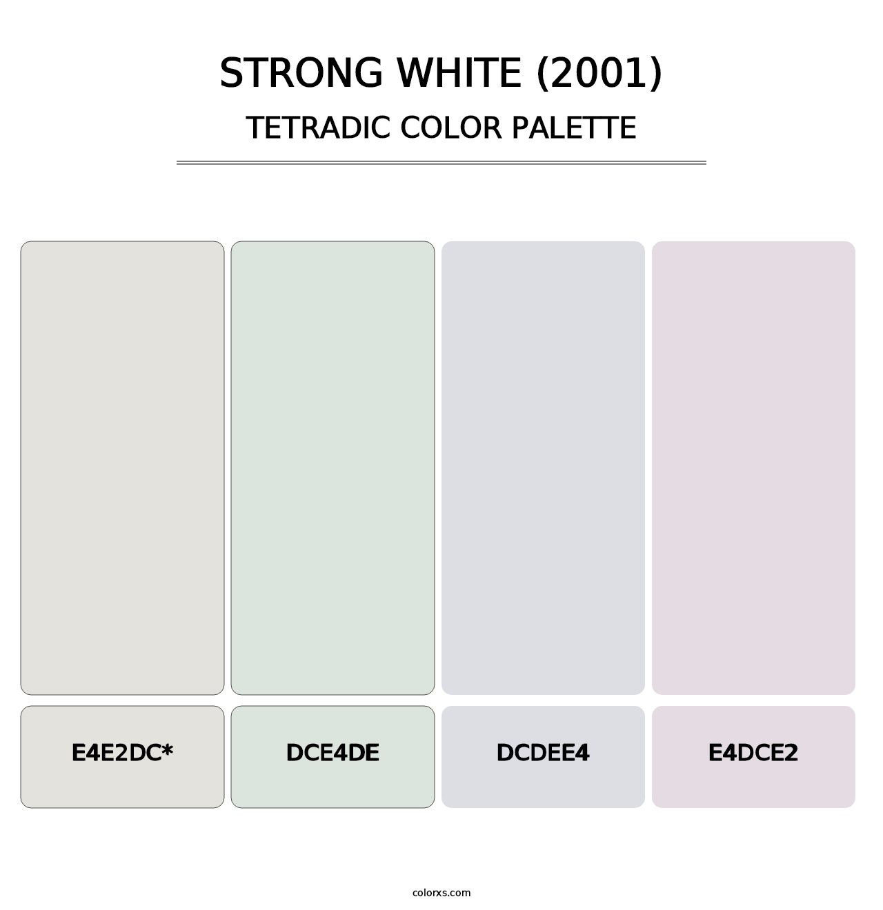 Strong White (2001) - Tetradic Color Palette