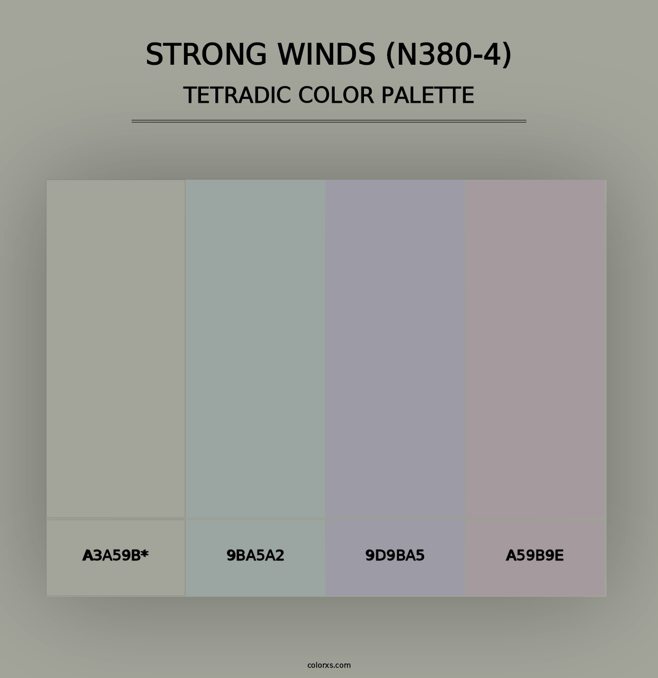 Strong Winds (N380-4) - Tetradic Color Palette