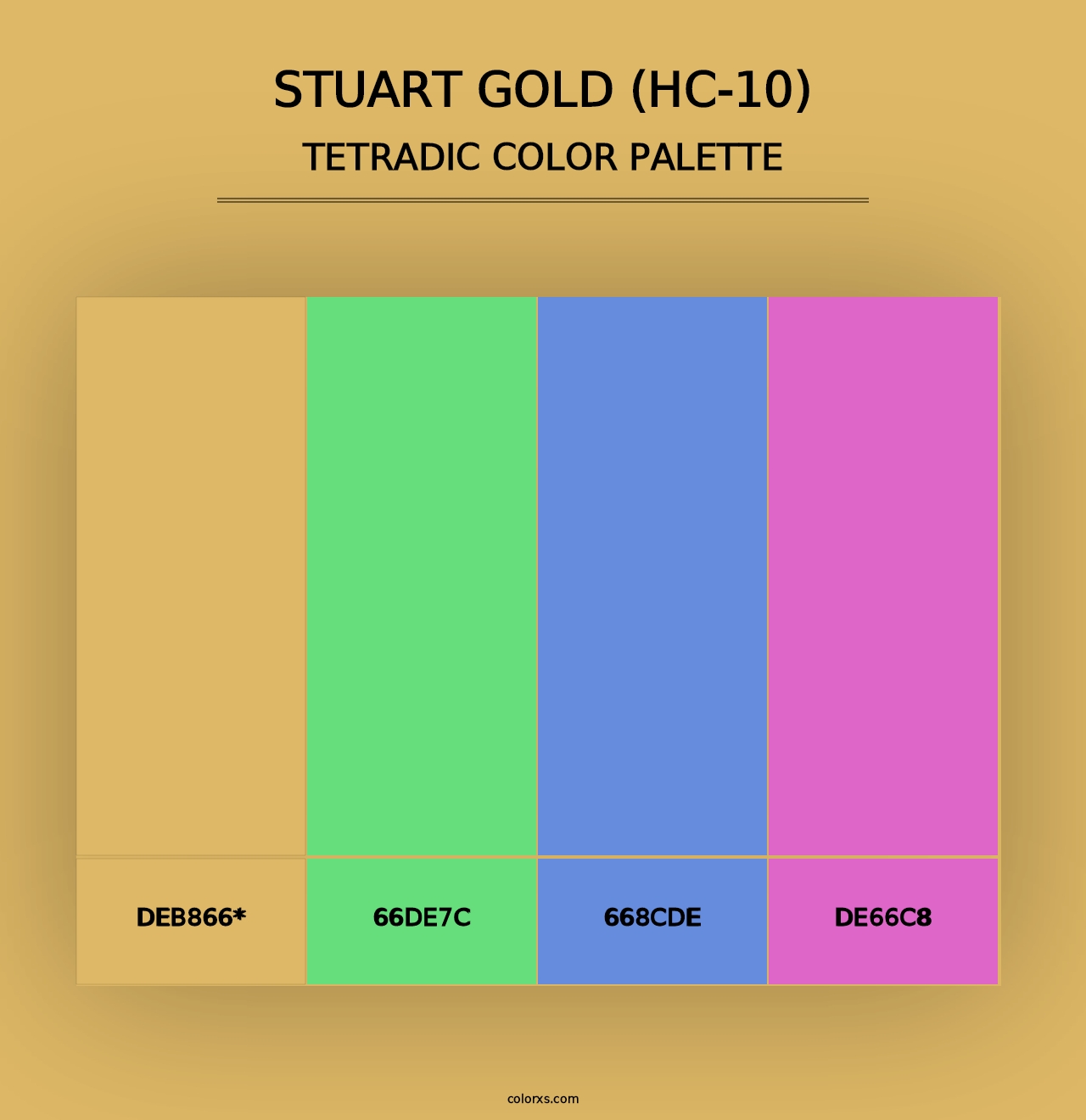 Stuart Gold (HC-10) - Tetradic Color Palette